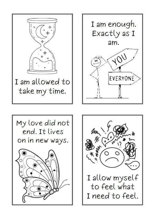 Affirmation Cards for Grief